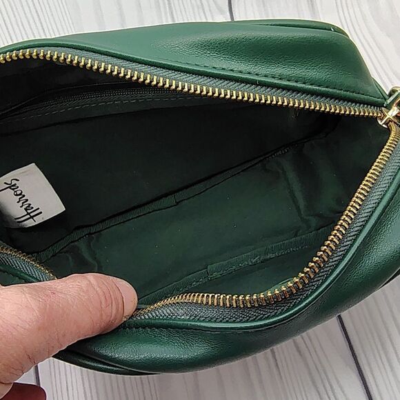 Harrods London Forest Green Logo Makeup Bag Cosmetic Case - Picture 15 of 16